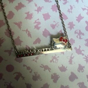 Hello Kitty Silver and Red Necklace